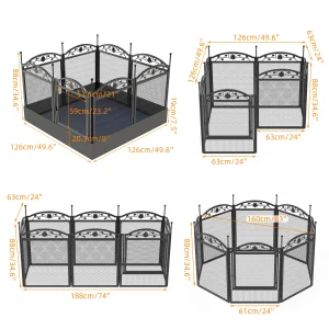 8 Panels DIY Heavy Duty Dog Playpen