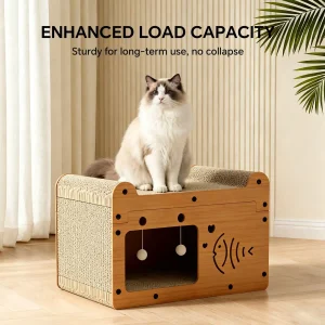 Cat Scratching Board And Resting Bed